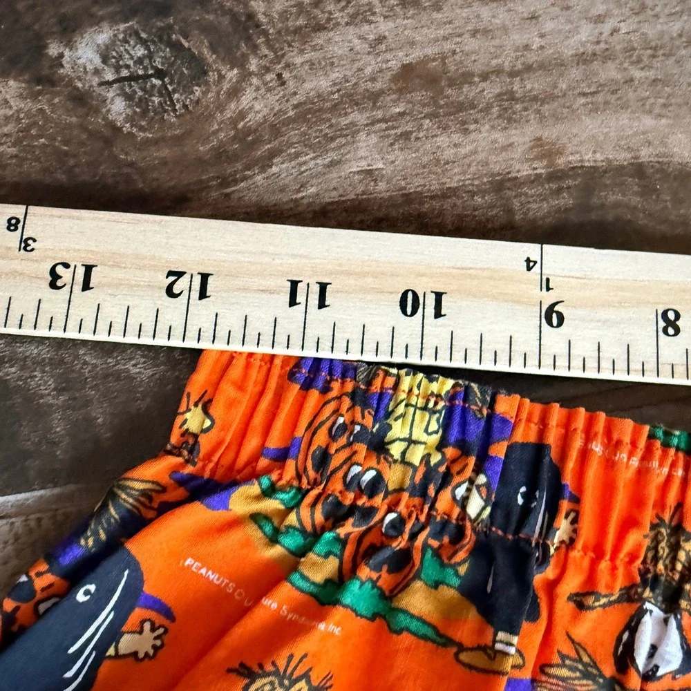 Peanuts Sideline Apparel VTG Mens Halloween Snoopy Pumpkin Patch Shorts,Orange,L